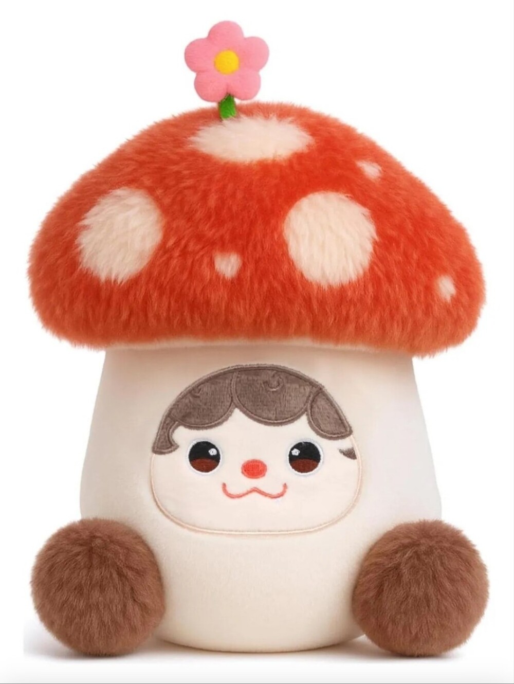 Mushymallow Red Mushroom Pillow Soft Stuffed Plush, Medium 8-inch *Box Damage*